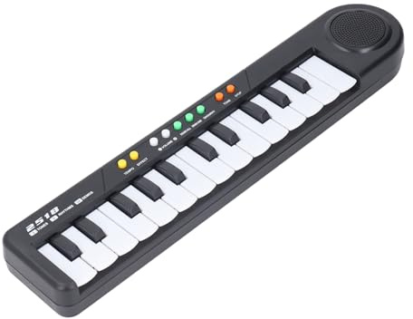 Masyrt Tastiera digitale portatile a 25 tasti, giocattolo musicale regolabile, ideale per oltre 3 anni