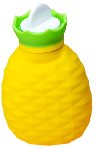 HEMOTON Pineapple Silicone Hot Water Bottle Reusable Winter Supply Portable Hand Warmer Household Outdoor Accessories