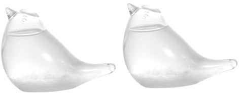 VICASKY 2 Pezzi Barometro in Vetro Forma Decorazione Casa e Ufficio in Vetro Borosilicato Trasparente Previsore Meteo con Liquido Variabile Regalo Compleanno e Natale