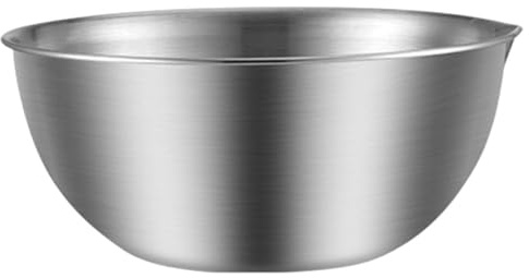 FONDOTIN Bol Mélangeur en Acier Inoxydable Grand-capacité Bec Verseur sans Bavure pour Légumes et Préparation Cuisine
