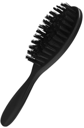 Anneome Männer Bartbürste mit Ergonomischem Griff Glättende Haarbürste mit Feinen Zähnen Sanft zu Haar und Bart Tragbar für Bartpflege Styling und Reinigung Bruchsicher und Vielseitig