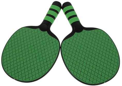 LOORGVEL Raquetas de Tenis de Mesa para Entrenamiento 2 Piezas, Palas de Ping Pong para Principiantes en Color Verde Superficie Antideslizante, Diseño Ergonómico y Uso Interior y