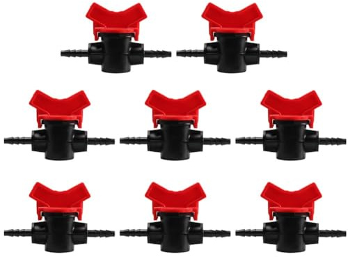 UTTASU 8er-Set Garten-Schlauchventile für Tropfbewässerung, 4/7 mm und 8/11 mm Innendurchmesser, kompatibel mit gängigen Bewässerungssystemen für Garten & Landwirtschaft