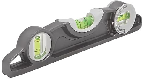 Scaffold Level 10 (250MM), Die-Cast Aluminium Frame, V-Groove Magnetic Base, 1 x 90° & 1 x 180° Vials & 1 x 180° Rotating Vial, 1 in Pack