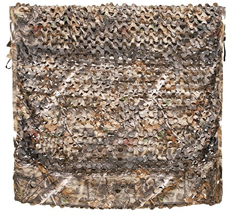 AUSCAMOTEK 300D Camo Net Camouflage Netting Blinds Material for Hunting Accessories Ground Portable Blind Tree Stand Chair Brown 5x10 Feet