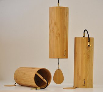 Koshi Windspiel, Bambusholz, 135g, 6.3cm Durchmesser, 16.5cm hoch, Originalverpackung