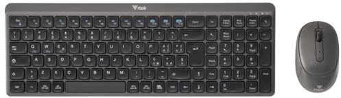 Itek Tastiera e Mouse DEC WS01 – Wireless 2.4G & Bluetooth, Tastiera Ultra Silenziosa, Mouse Ottico 1600 DPI – Perfetto per Lavoro e Smart Working