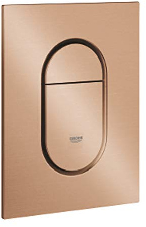 GROHE Doppelentladungsantrieb für pneumatisches Absperrventil, inklusive Halterungen, Serie Arena Cosmopolitan, 13 x 0,5 x 17,2 cm, Kupfer glänzend gebürstet (Ref. 37624DL0)