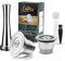 i Cafilas Cápsulas Recargable Reutilizables Acero Inoxidable Compatible con Philips L’OR, capsula recargable para nespresso，cafeteras y Cepillo,con Cuchara,Cepillo,Tamper