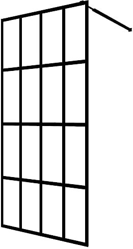 Duschwand für Walk-in Dusche Klares Sicherheitsglas 140x195 cm