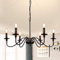 Depuley Lustres Lampe Suspendue 60W, E14*6 Ampoules, Hauteur Réglable Pour Salon, Restaurant, Bar, Café Et Chambre, Noir, Style Rétro