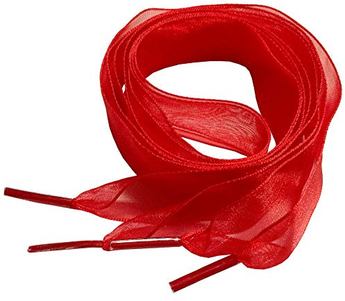 goodlace Lacci per Scarpe in Garza di Chiffon, Lacci per Stivali Scarpe da Passeggio, Boot Stringhe, Stile carino Rosso 120CM