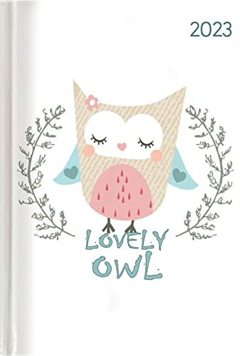 Ladytimer Lovely Owl 2023 - Eule - Taschenkalender A6 (10,7x15,2 cm) - Weekly - 192 Seiten - Notiz-Buch - Termin-Planer - Alpha Edition