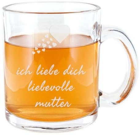 Ocadeau Tazza in Vetro Personalizzata - Incisa Con Testo, Trasparente, Con Manico, Personalizzabile