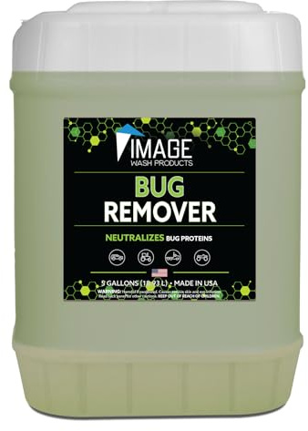 Image Wash Products Bug Remover Biodegradable Bug Cleaner for Cars Trucks, RVs & Semi-Trucks Safe for Polished Aluminum & Chrome, Eco-Friendly, Ready-to-Use Formula – Best Car Wash Bug Remover.