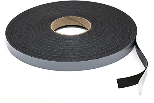 Wooden World Nastro biadesivo schiuma PE le noir - spessore 3 mm colla acrilica 15 mm 25 m - separatore rouge