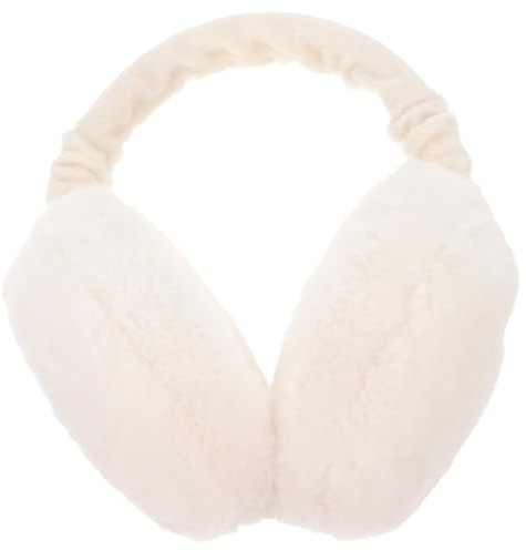 COHEALI Winter Plush Ear Muffs for Women - Soft Faux Warmers with Flexible Headband, Windproof Ear Covers for Cold Weather (White)