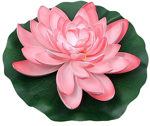 POPETPOP Künstlicher Lotus Seerose Für Teichbecken Dekorationen Für Aquarien Simulation Schwimmende Anlage Realistische Lotusblumen Simulation Schwimmender Lotus Zubehör Eva Aquarium