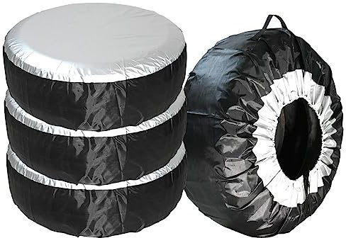 Reifentaschen 4PCS Reifen Abdeckung Auto Ersatz Reifen Abdeckung Lagerung Taschen Tragen Tote Polyester Reifen for Autos Rad Abdeckungen 13-19 Zoll 19-23 Zoll (Color : L Size)
