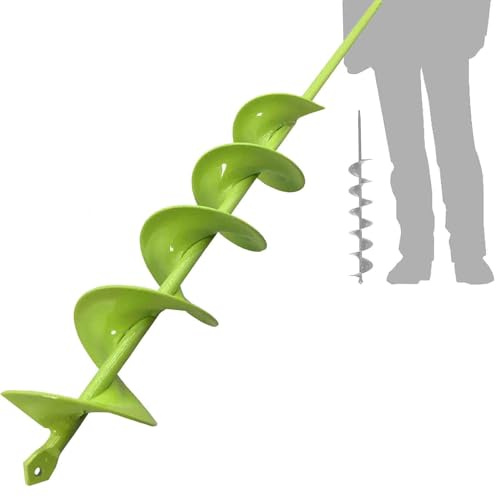 TCBWFY 3x24 Inch Auger Drill Bit for Planting,Easy Planter Garden Auger for Bulbs, Bedding Plants & Post Holes - Compatible with 3/8 Hex Drive