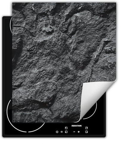 SMTDeco herdabdeckplatte Induktionsmatte herdabdeckung ceranfeld abdeckplatten für ceranfelder induktionskochfeld schutzmatte 45x52 cm Granitstein Grau