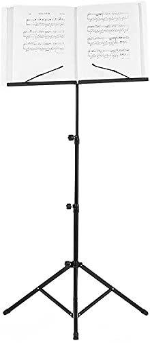 Notenständer, Musikstativ, Ständer, Halter, faltbar, leicht, mit wasserabweisender Tragetasche für Violine, Klavier, Gitarre (Farbe: Blau) (blau)