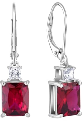Starchenie Ohrringe 925 Sterling Silber mit Knoten Zirkonia für Damen Geburtsstein Anhänger Ohrhänger Schmuck Geschenk