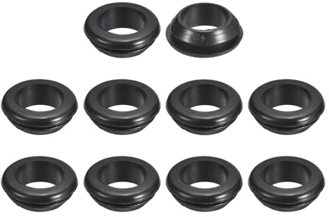 QUARKZMAN 20pz Passacavo 20mm ID 25mm Guarnizione per Cavi Passacavo in Gomma Gommini Passacavo Elettrico per Firewall Guarnizione per Cablaggio Elettrico, Nero