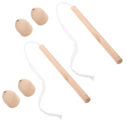 Generisch 2 Sets Holz Gyro Spielzeug Chinesische Traditionelle Gyroskope Rotierende Kreisel Und Lustige Holz Kreisel Chinesische Traditionelle Spielzeug