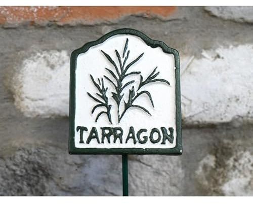 Marcadores de hierbas de metal, etiquetas para plantas, letrero de jardín, etiquetas de hierbas para exteriores, resistentes (estragón)