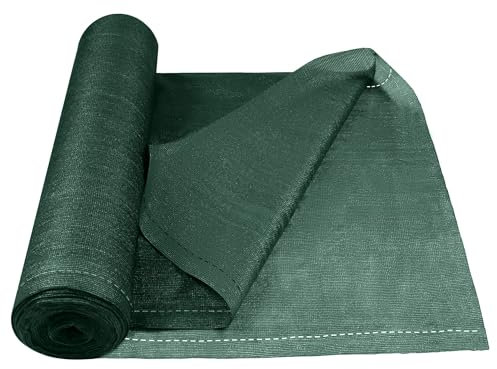 LARS360 Zaunblende Sichtschutz, Sichtschutznetz 150 g/m² HDPE, Schattiernetz Sonnenschutz Tennisblende für Garten Sportplatz Maschendrahtzaun inkl. Kunststoffumreifung, Dunkelgrün, 2,0mx10m