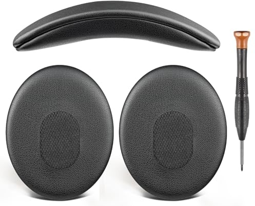 SOULWIT Replacement Kit for Bose QC3 (Not Fit OE1) - Black | (Earpads+Headband),for Bose QuietComfort 3 Headphones