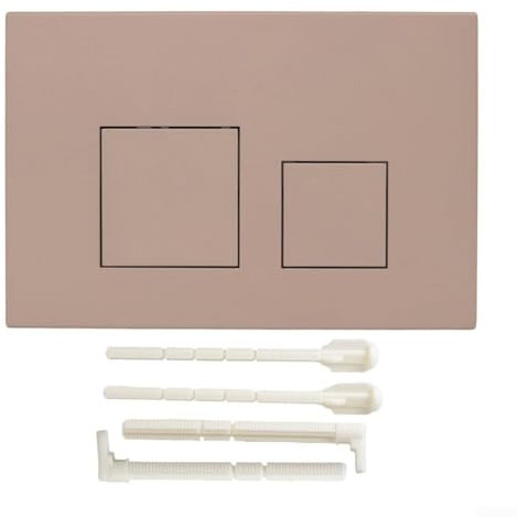 Double plaque de chasse d'eau avec finition chromée esthétique adaptée pour les toilettes, couleur kaki, design économe en eau