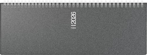 rido/idé Querterminbuch Mod. septant '26 | 305×105 mm, Kunststoff, grau