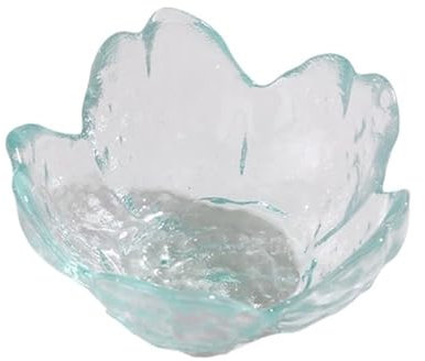 BOJHGO Copas De Helado Plato pequeño de Vidrio for Helado, Fruta, Sala, Salsa, Plato de Especias de Flores de Cerezo, Suministros de Cocina, 4 Uds.(Light Green)
