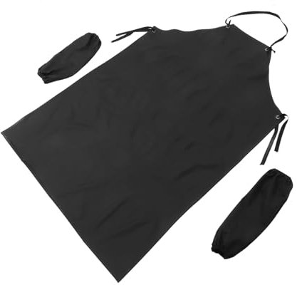 Homoyoyo Wasserdichte Pvc-arbeits-schürze Mit Verstellbarem Nackenriemen Und Arm-schutzhüllen Öl Und Schmutzabweisend Für Küche Garten Und Handwerk Erwachsene