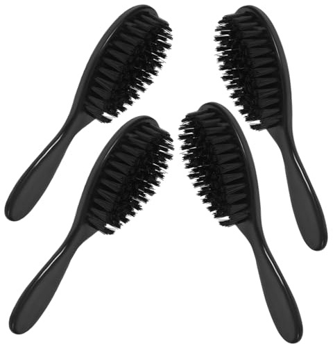 WOONEKY 4stücke Bartpinsel Für Männer Borstenbürste Zur Haarkontrolle Pflegebürste Aus Nylon Und Holz Kompakt Für Unterwegs Bartformungswerkzeug