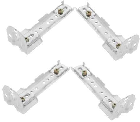 IMIKEYA 4piezas Soportes Metálicos Dobles para Cortinas Soporte Resistente para Riel De Cortina Fijación Lateral Estable Montaje Pared para Habitación y Sala De Estar