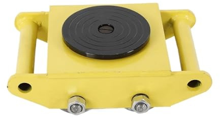 EKalgretrA Rodillo Blindado para Transporte Patín for Mover maquinaria Industrial de 13200 LB y 6 T con Ruedas de Acero de 6 T Patín for Mover maquinaria de Alta Resistencia(Yellow)