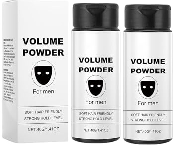 Stylingpulver für Männer, Fluffy Hair Powder mit Mattem Effekt, Stylingpuder für Verbesserte Haltbarkeit, Verleiht Sofort Textur und Volumen, Flexibler Halt, Leicht&Mattes Finish (40g, 2)