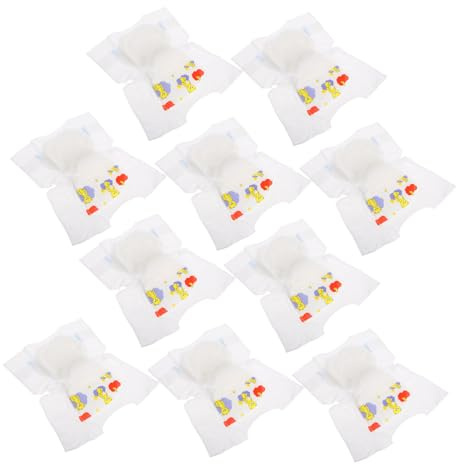 VANZACK 10 Stück Puppe Windeln Mini Wiederverwendbare Puppenzubehör Realistische Kleine Stoffwindeln für Vielfältiges Rollenspiel und Kindliche Fantasie