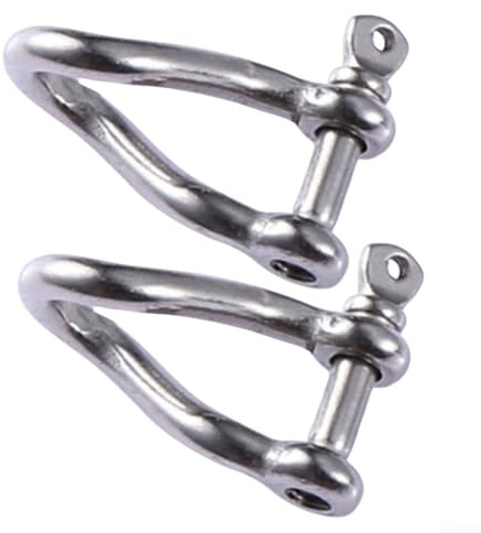 Manille à vis torsadée en acier inoxydable 316, 10 mm/12 mm, matériel de gréement de bateau robuste de qualité marine avec boulon à œil résistant à la rouille (12 mm)
