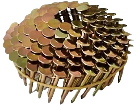 GAOJUDAF 120 Stück verzinkte Coilnägel, Beton-Dachnägel mit großer Kappe, 25 mm/32 mm, for Druckluftnagler CRN45(25mm)