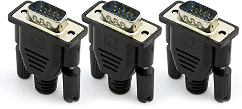 Xnuiasqe 3X VGA Virtual Display Adaptateur Dummy Plug EDID Headless Fantôme Émulateur Plaque De Verrouillage