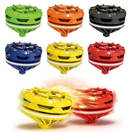Mitgebsel Kindergeburtstag Spiele Funkelndes Gyroskop,6 Stück Kreisel Mitbringsel Gastgeschenke Geburtstag Tombola Preise Kinder Kreiselspiel Give Aways Coole Gadgets Kleine Geschenke,Farbe zufällig