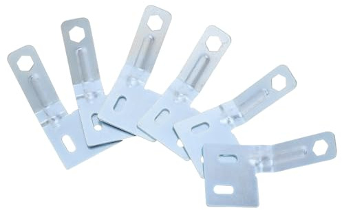 MAGICLULU Lot de 6 Aligneurs de Surface en Métal pour Porte Coulissante de Placard, Quincaillerie de Réglage pour Portes Pliantes, Accessoires de Réparation pour Rénovation D’armoire, Usage