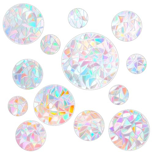 78 pegatinas para ventanas, prisma para ventanas, ventanas de PVC, protección contra aves, anticolisiones, arco iris, para casa, tienda, oficina