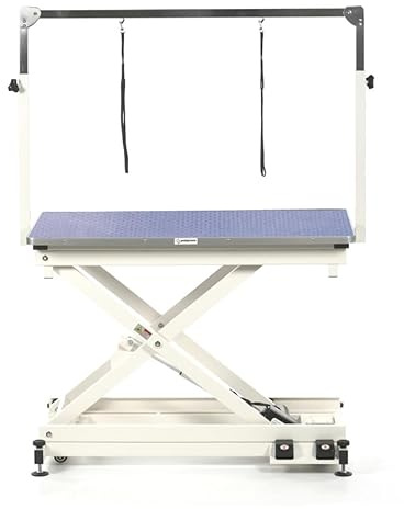 Pedigroom professional electric dog pet grooming table with H frame bar blue