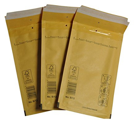PeakPack 100x Premium Luftpolster Versandtaschen Braun Gold Typ B/2