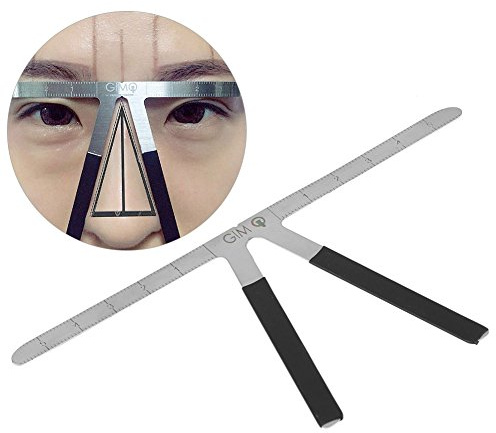 Regla de la ceja, Regla del equilibrio permanente reutilizable, regla de Microblading de la ceja adhesiva Guía de la plantilla Herramienta de la medida del tatuaje del maquillaje del maquillaje